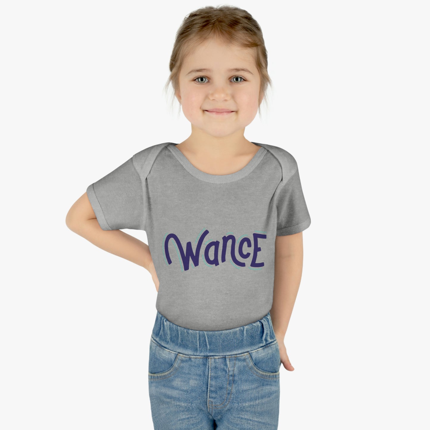 WANCE onesie (purple & teal logo)