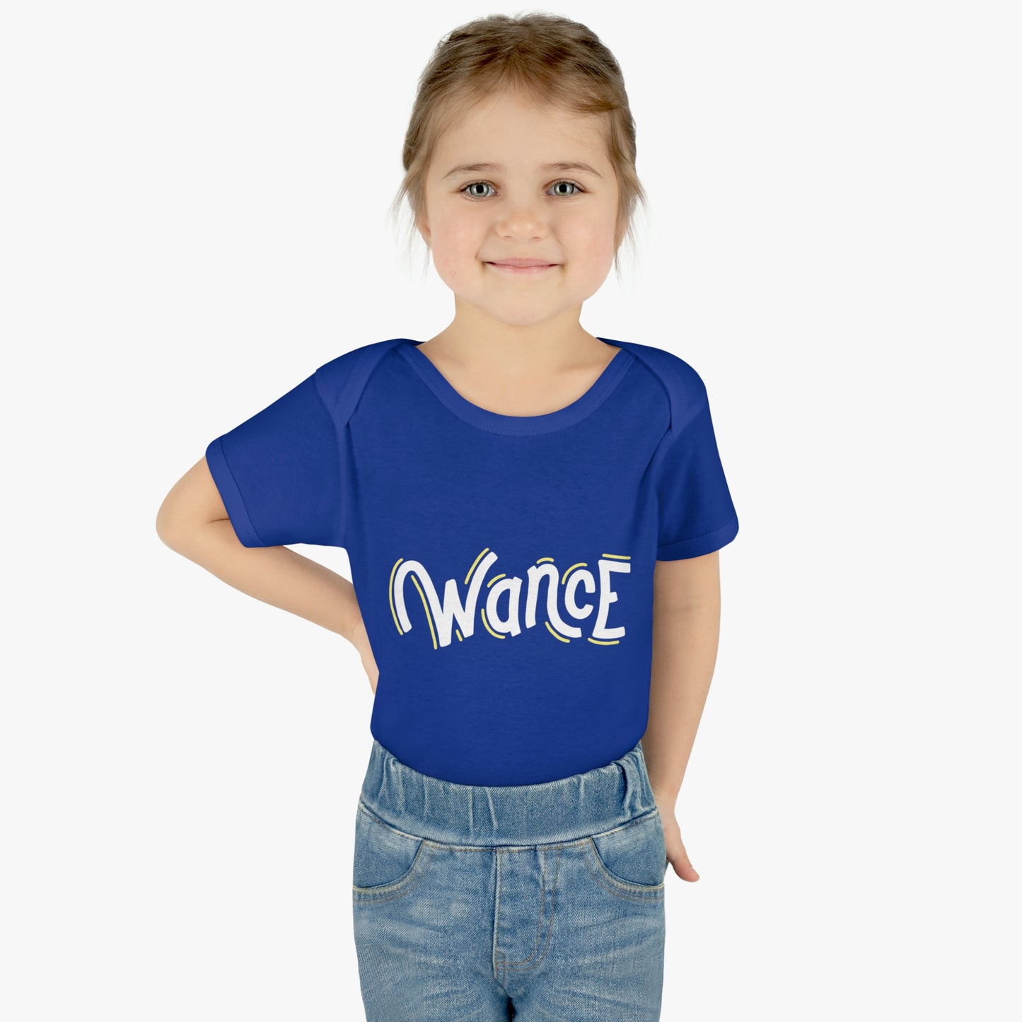 WANCE onesie (white & yellow logo)