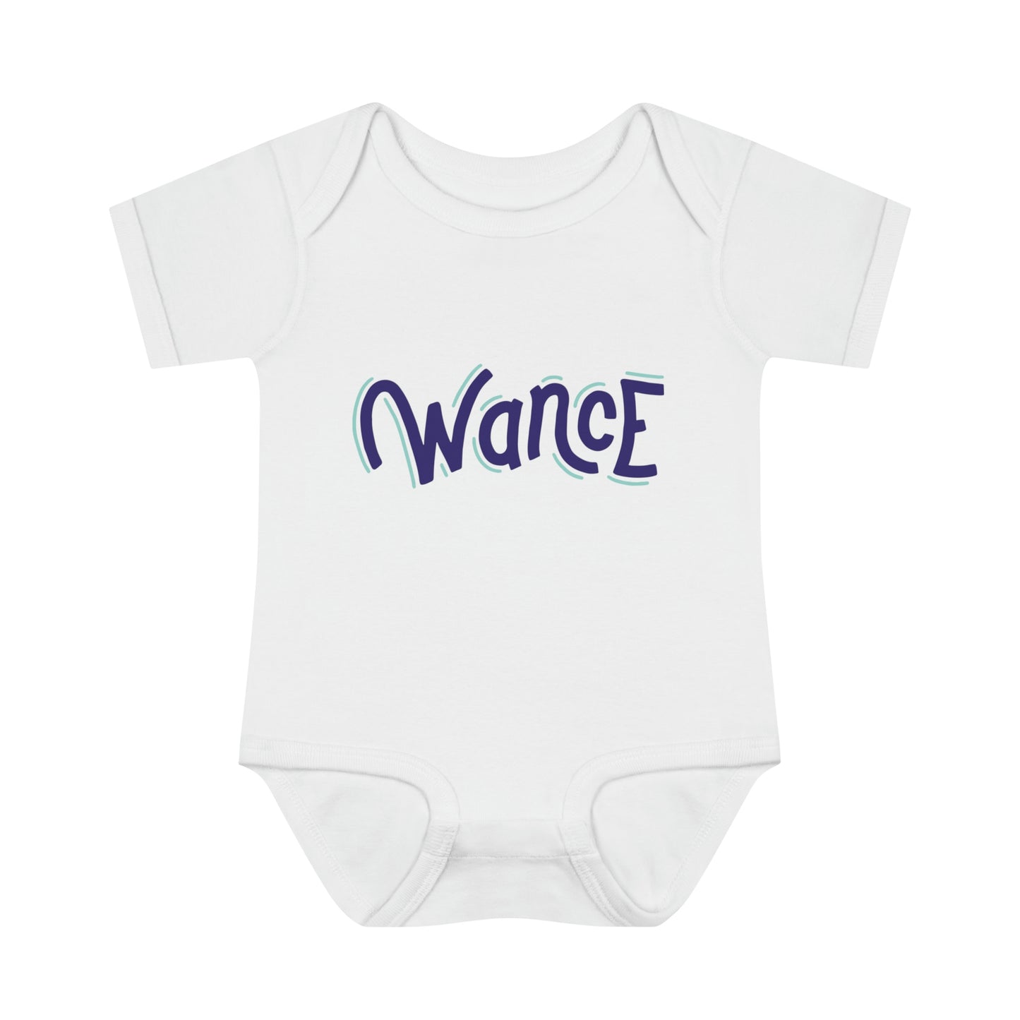 WANCE onesie (purple & teal logo)