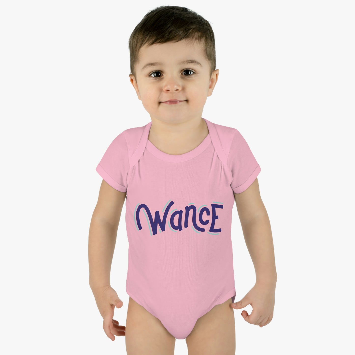 WANCE onesie (purple & teal logo)
