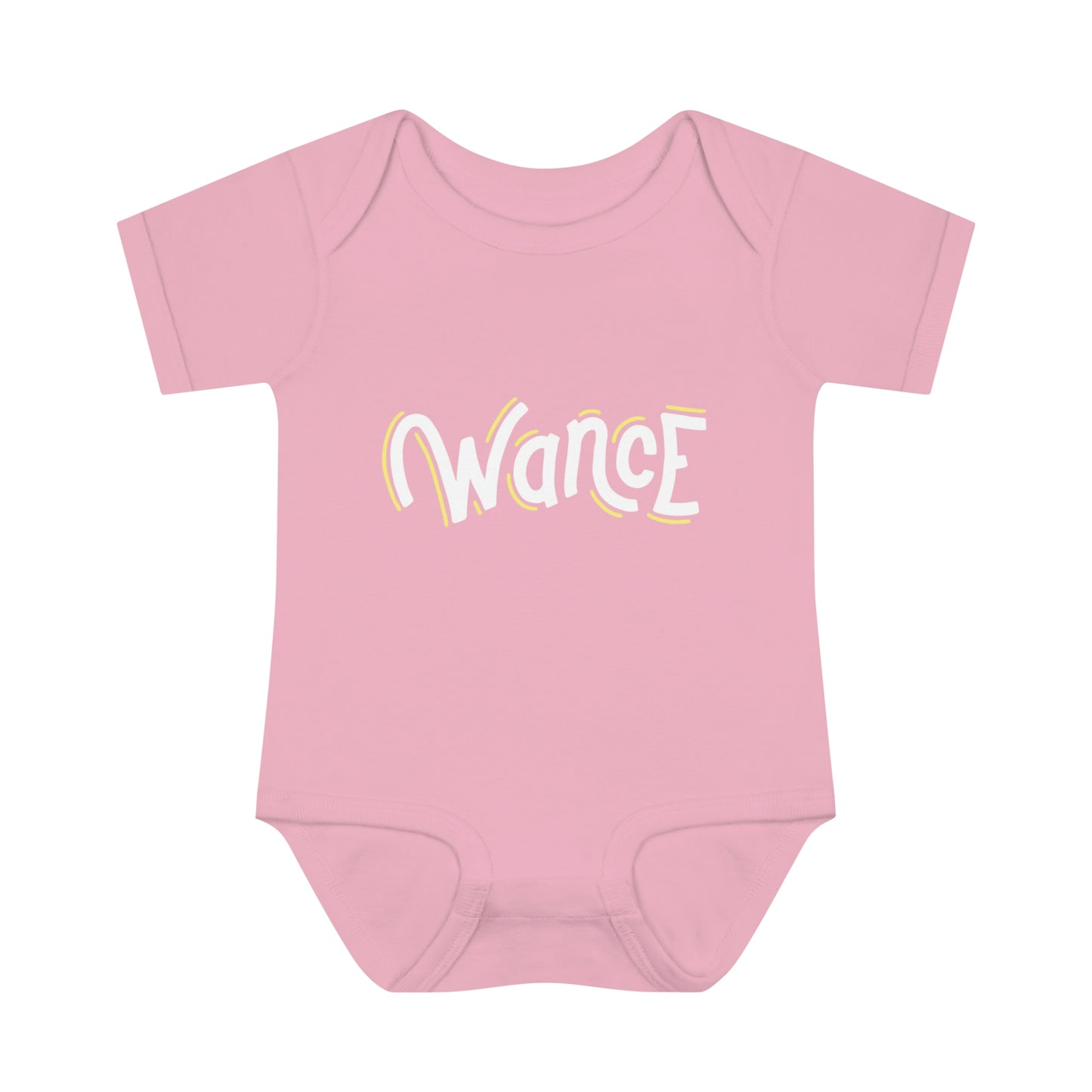 WANCE onesie (white & yellow logo)