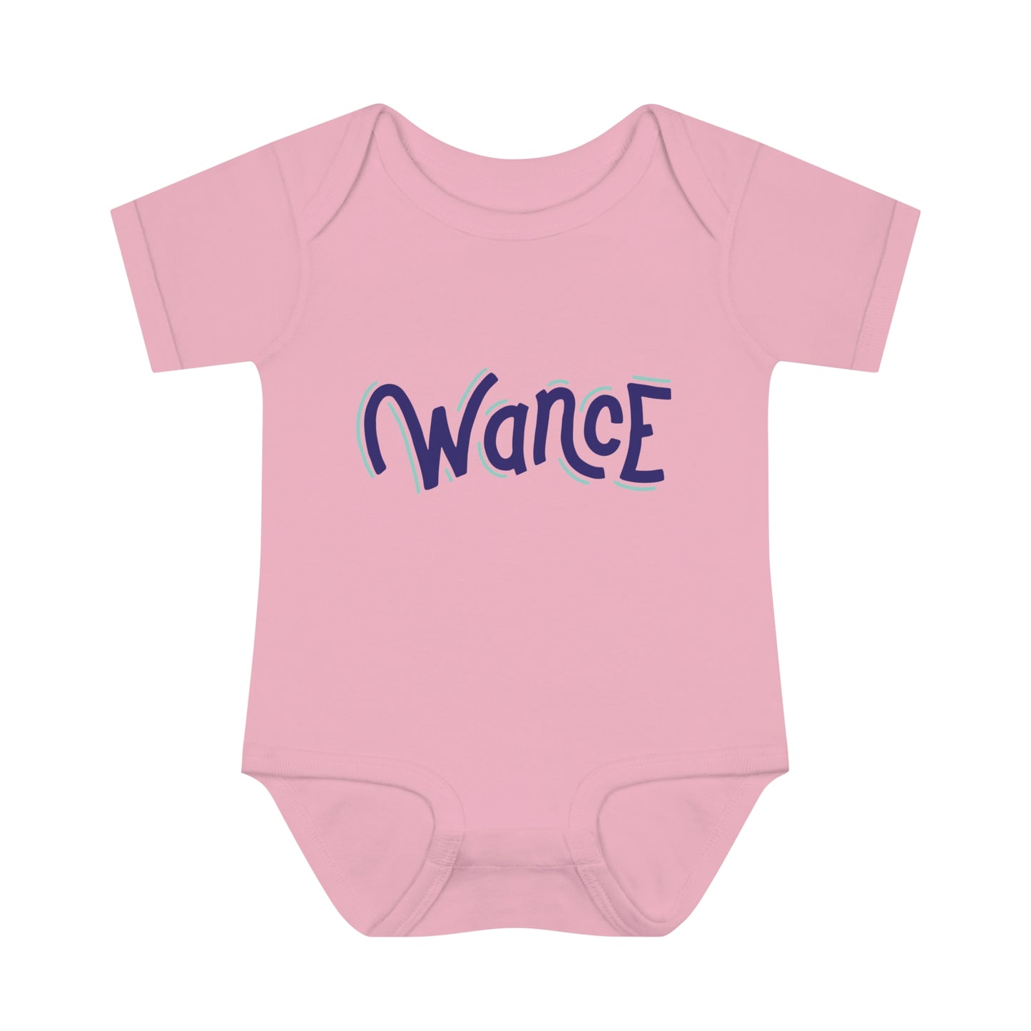 WANCE onesie (purple & teal logo)