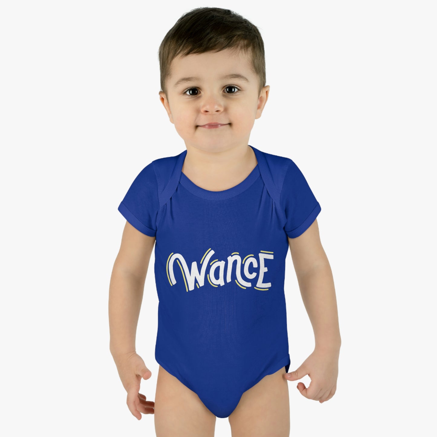 WANCE onesie (white & yellow logo)