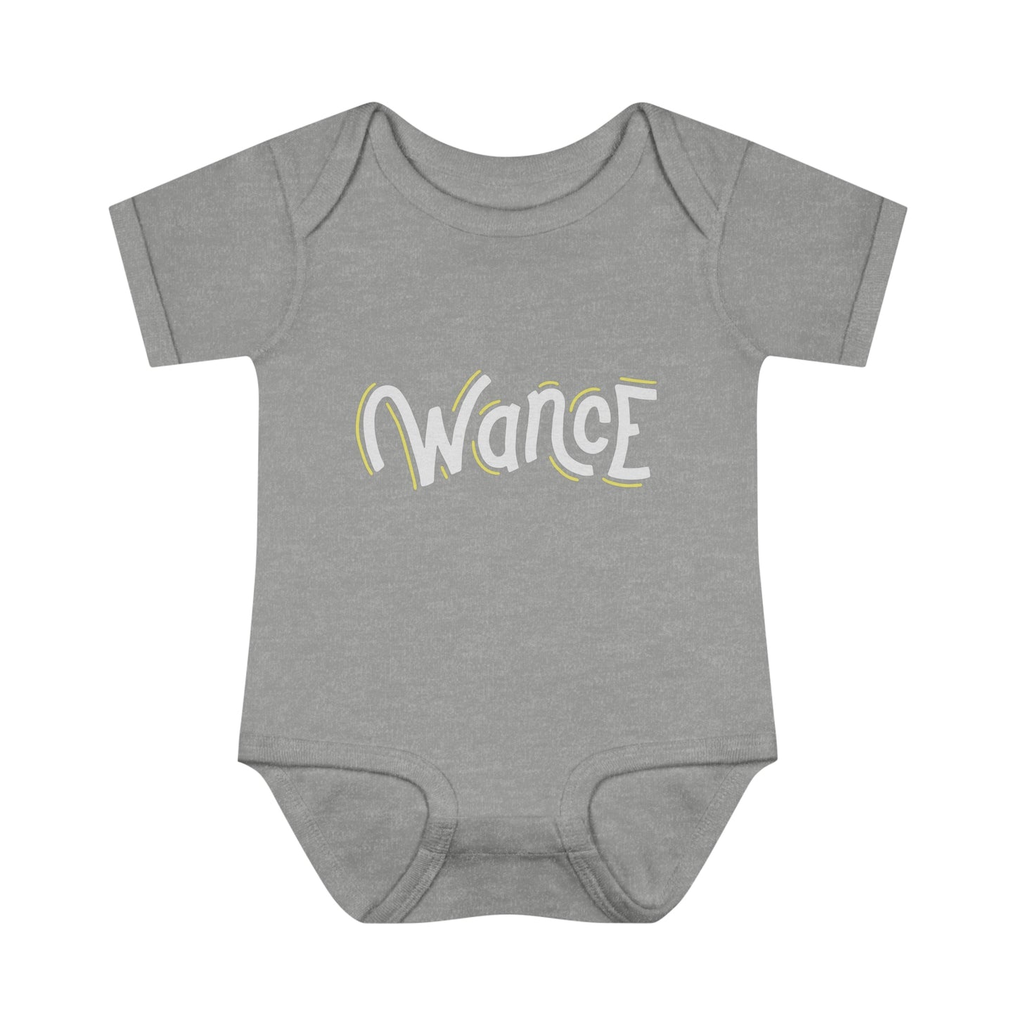 WANCE onesie (white & yellow logo)