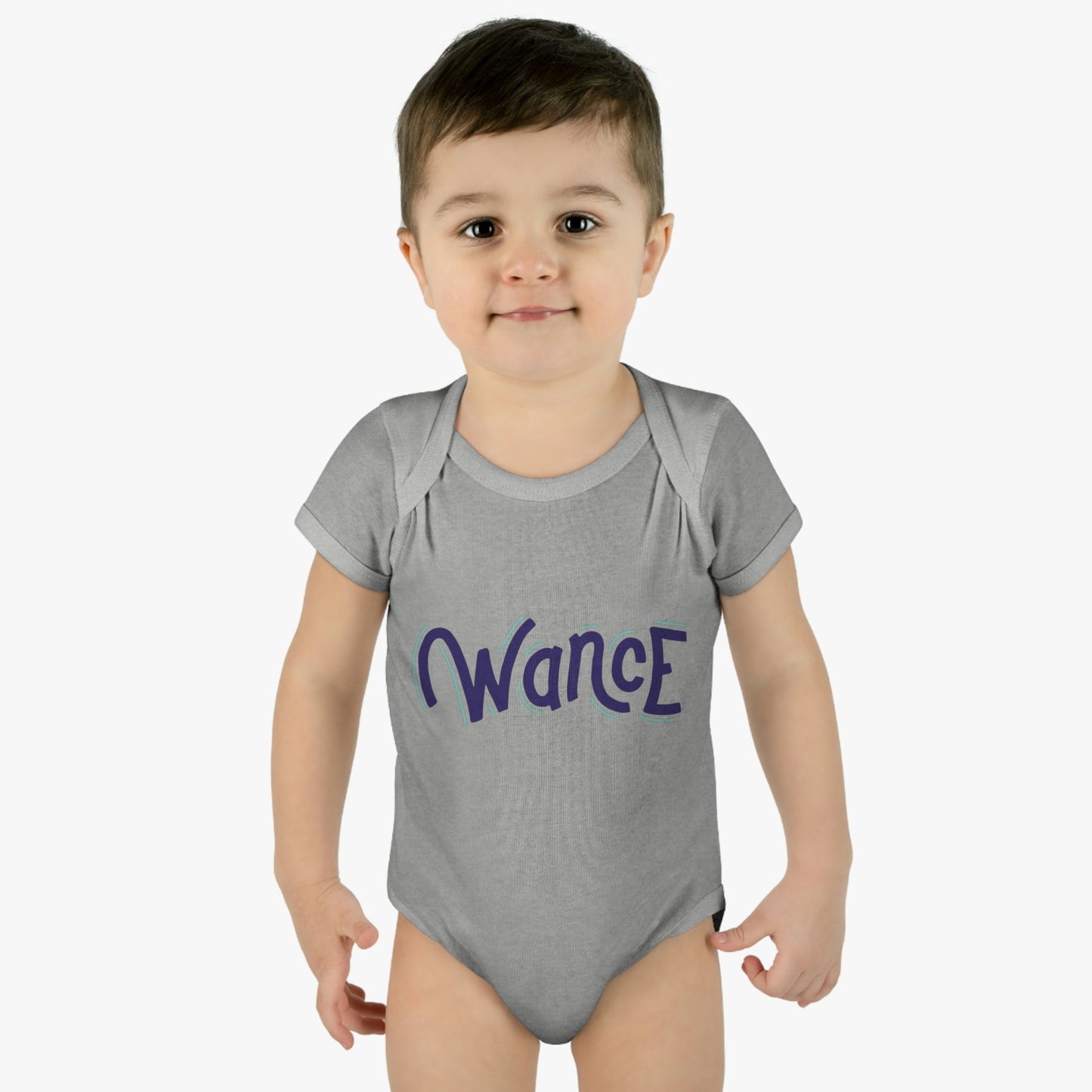 WANCE onesie (purple & teal logo)
