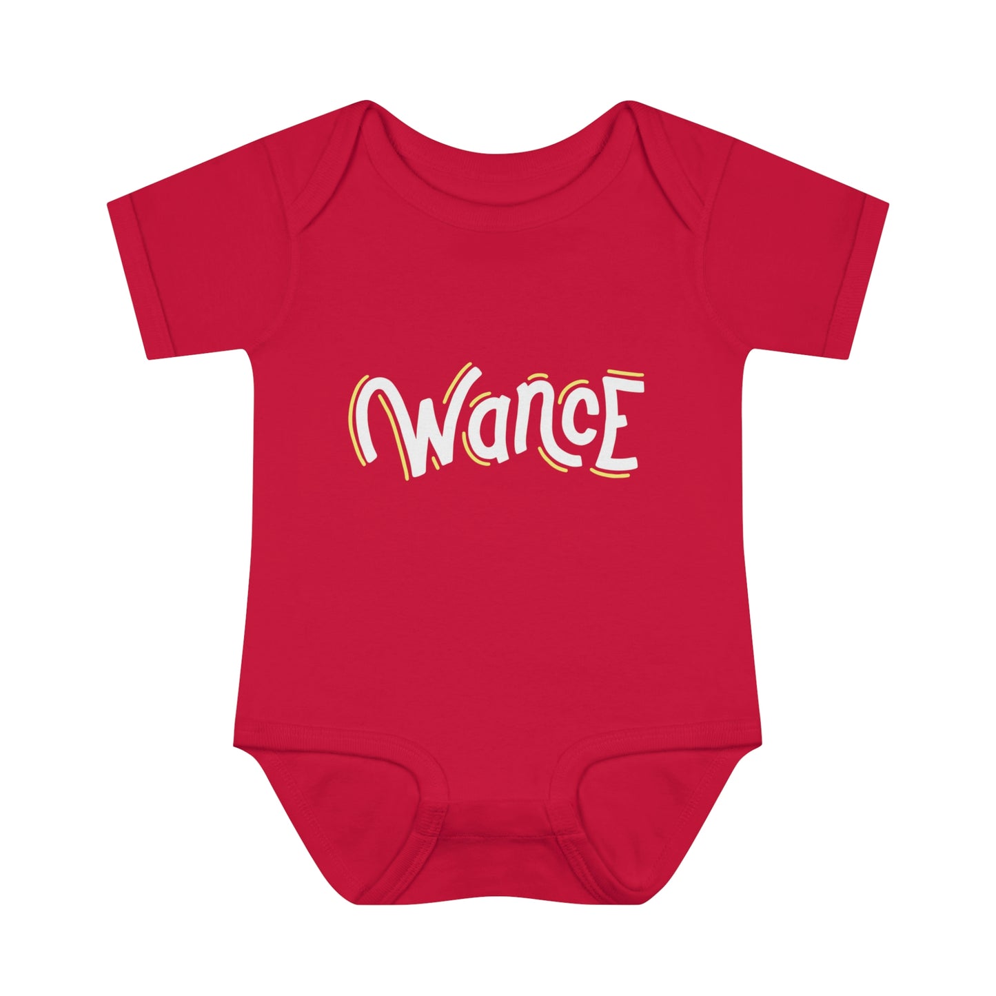 WANCE onesie (white & yellow logo)