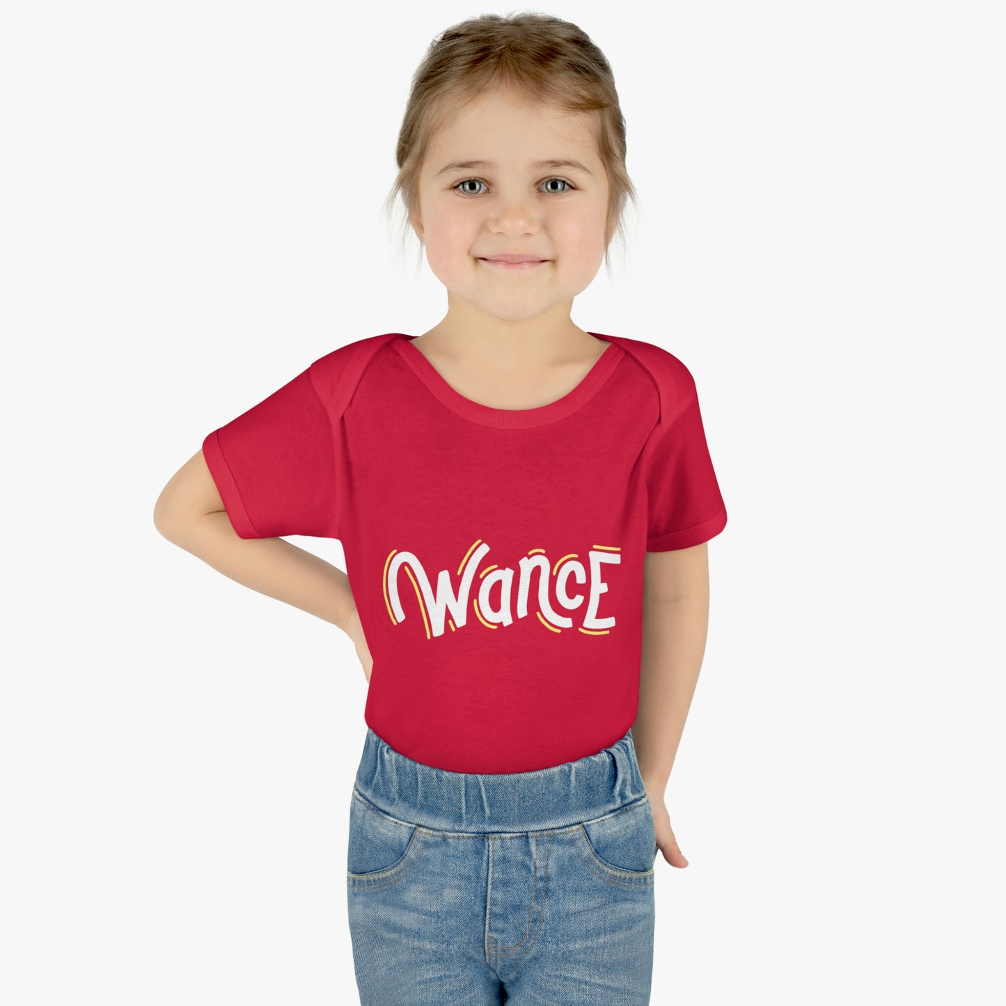 WANCE onesie (white & yellow logo)