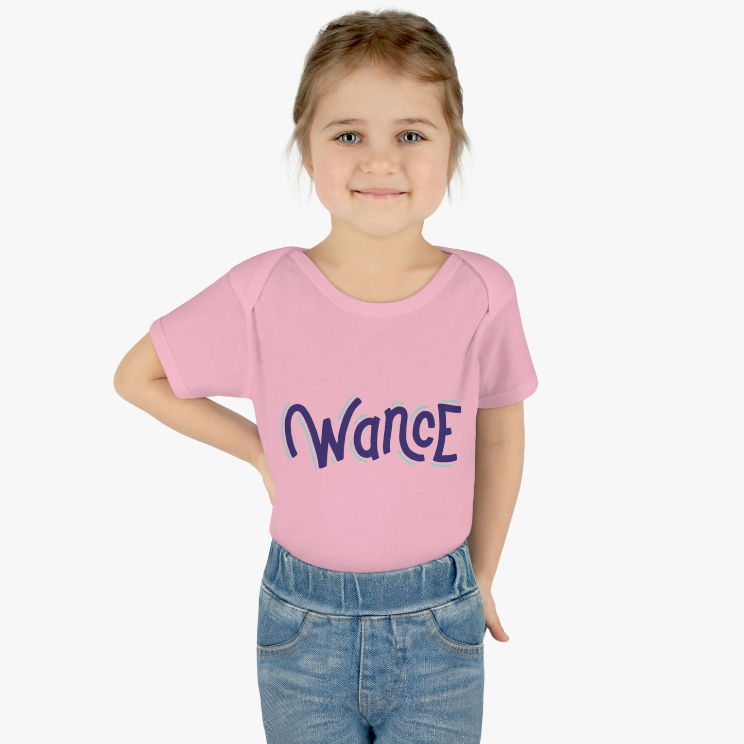 WANCE onesie (purple & teal logo)