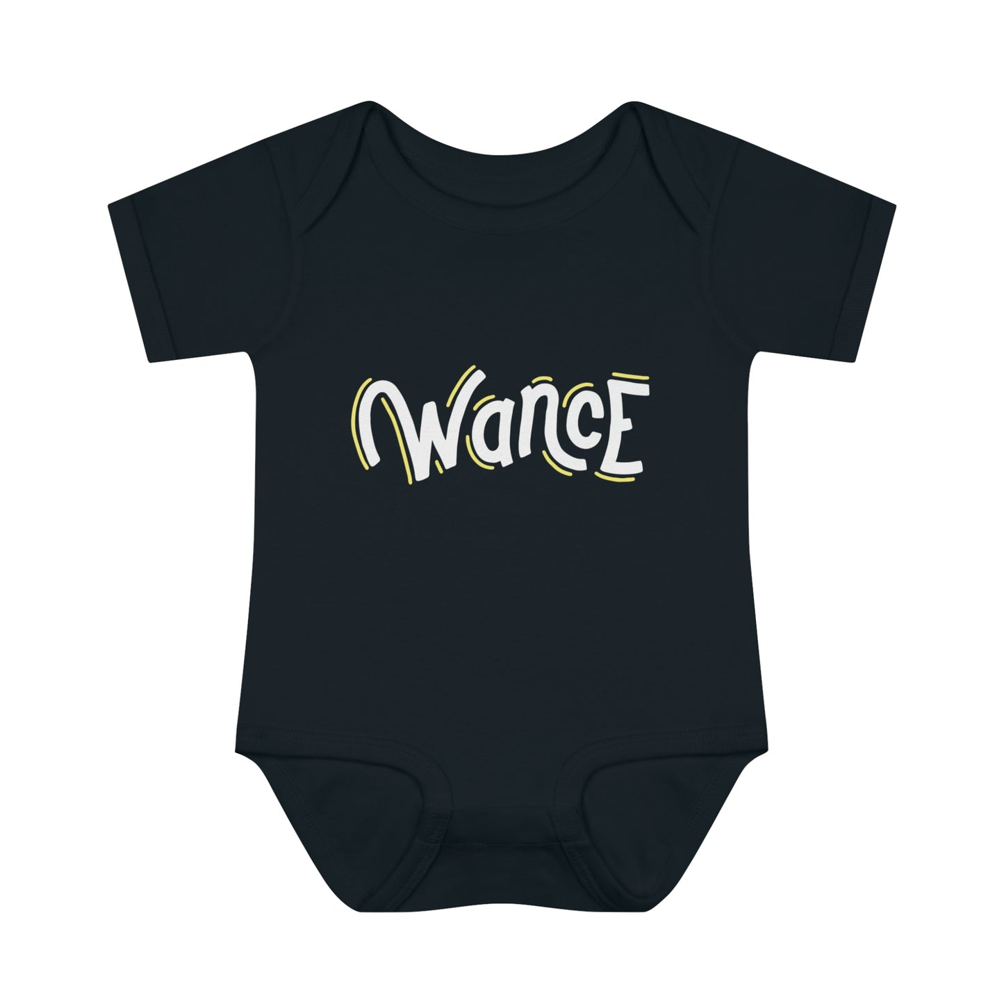 WANCE onesie (white & yellow logo)