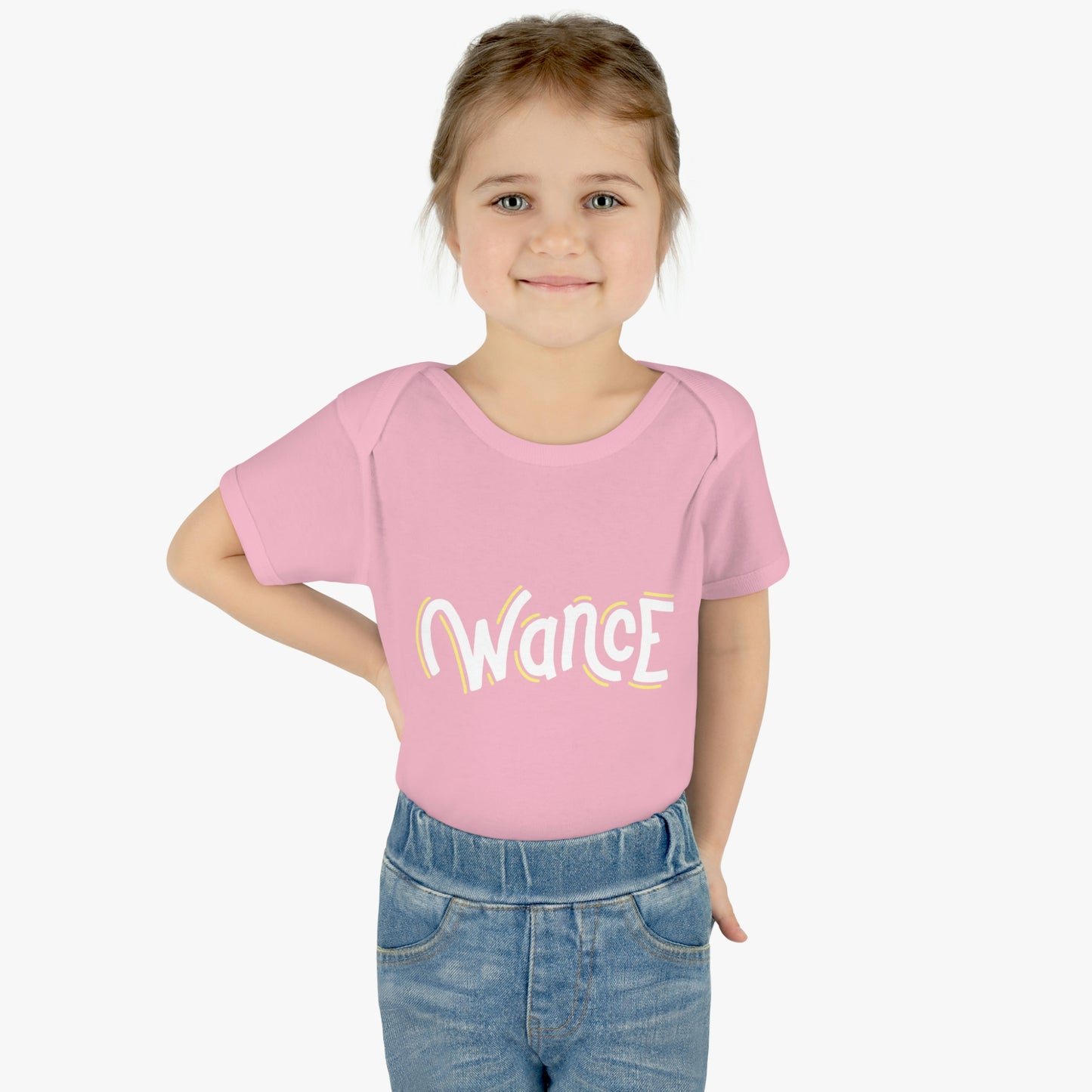 WANCE onesie (white & yellow logo)