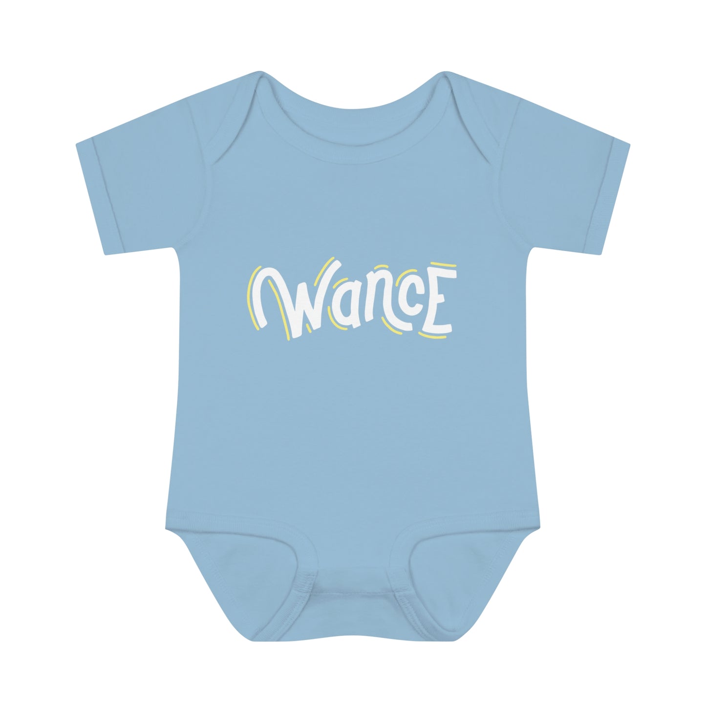WANCE onesie (white & yellow logo)