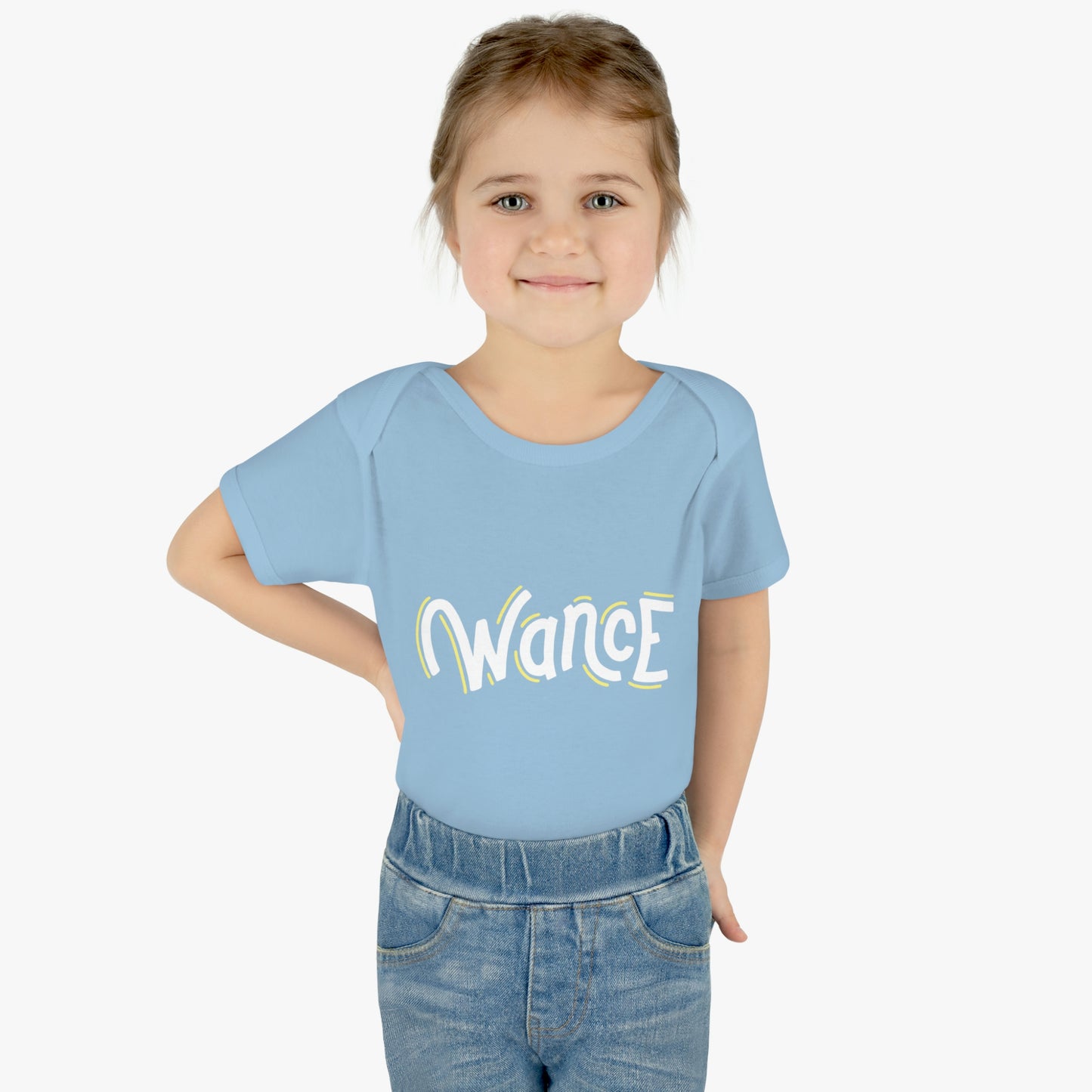 WANCE onesie (white & yellow logo)