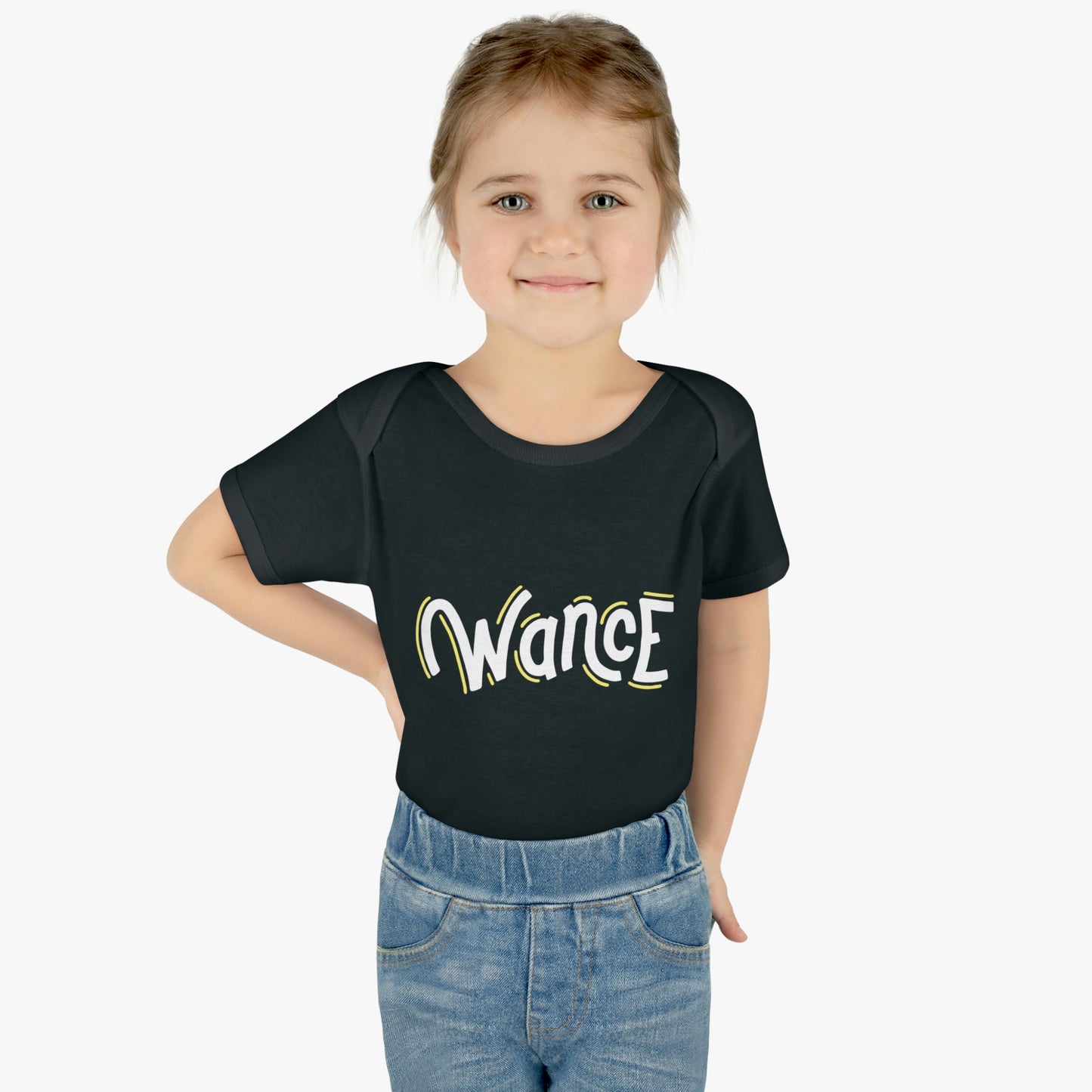 WANCE onesie (white & yellow logo)