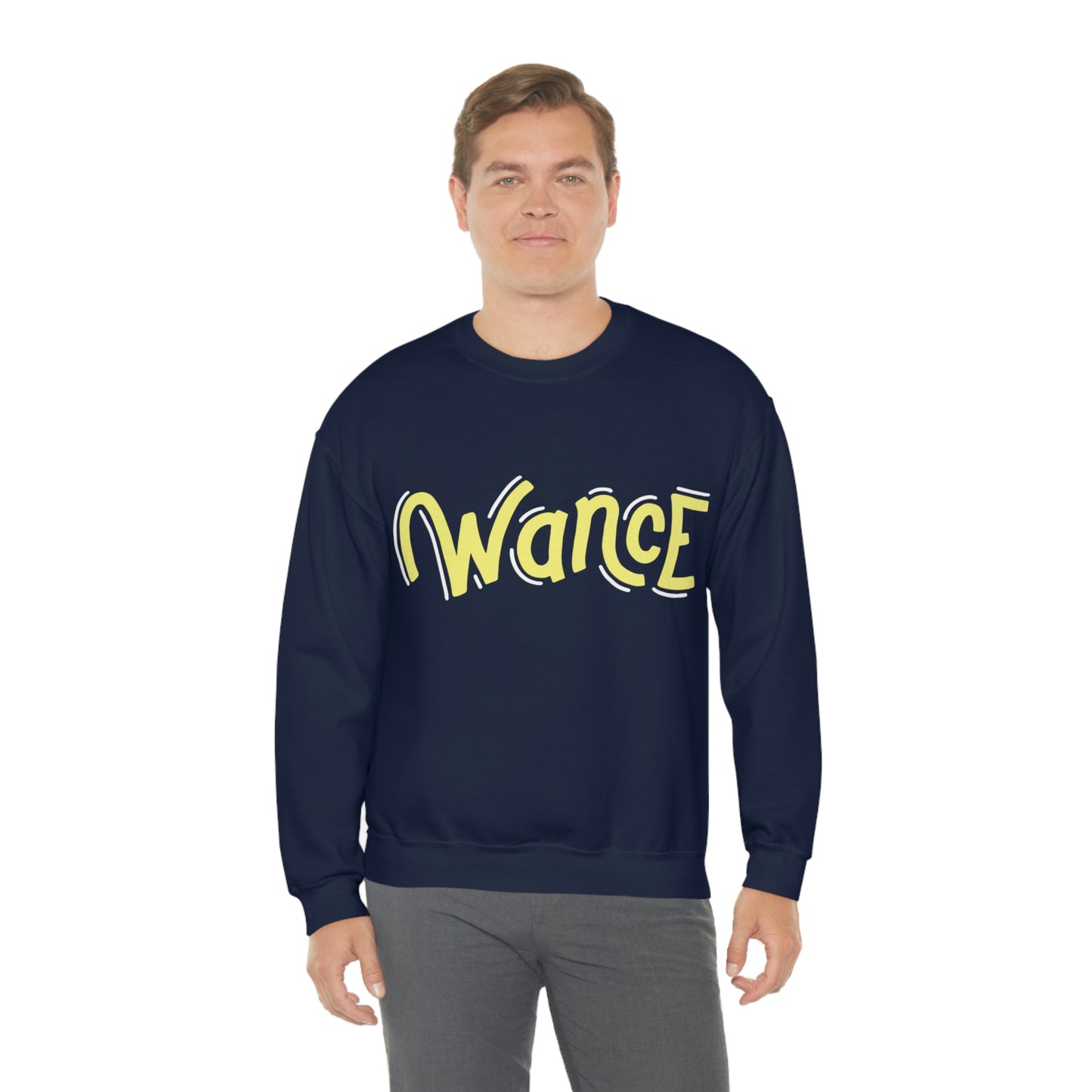 WANCE (yellow & white logo) Heavy Blend™ Crewneck Sweatshirt