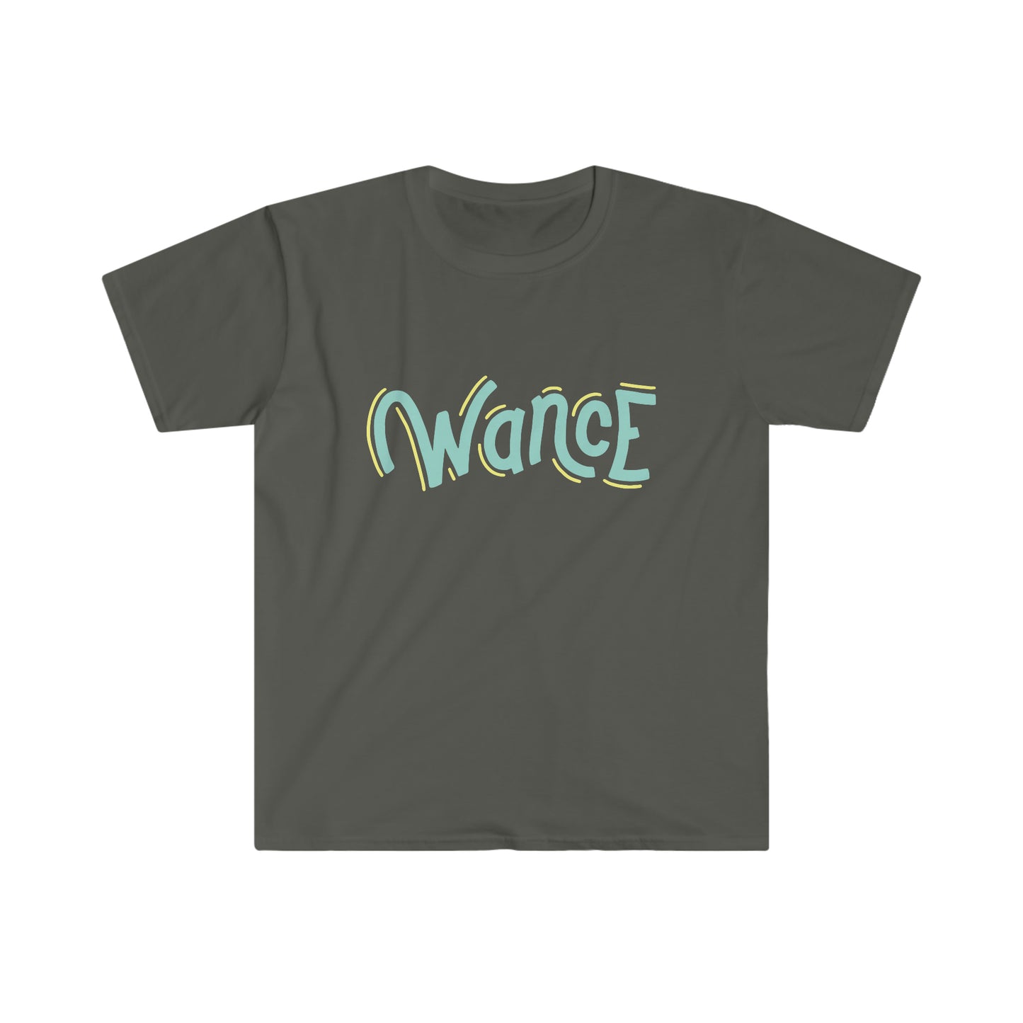 WANCE (teal & yellow) Unisex Softstyle T-Shirt