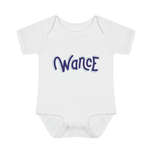 WANCE onesie (purple & teal logo)