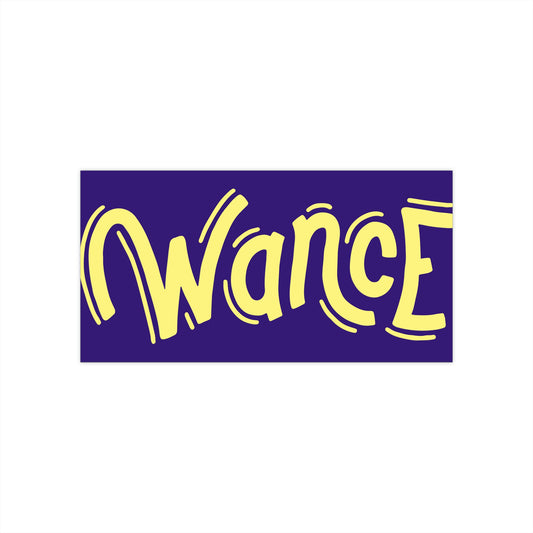 WANCE (yellow & purple) Bumper Stickers