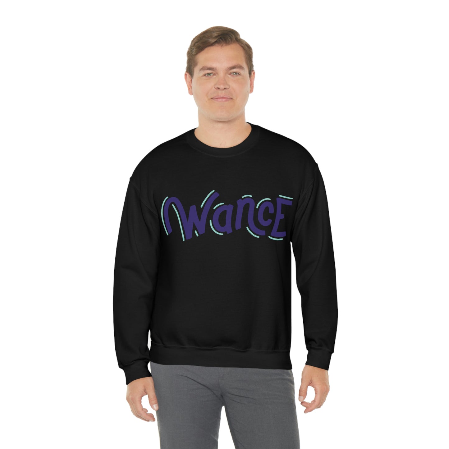 WANCE (purple & teal) Heavy Blend™ Crewneck Sweatshirt